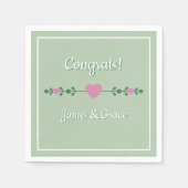 Harten! Aangepaste verlovingsfeestje  Servet (Voorkant)