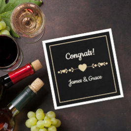 Harten! Aangepaste verlovingsfeestje Servet