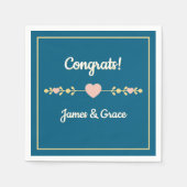 Harten! Aangepaste verlovingsfeestje  Servet (Voorkant)