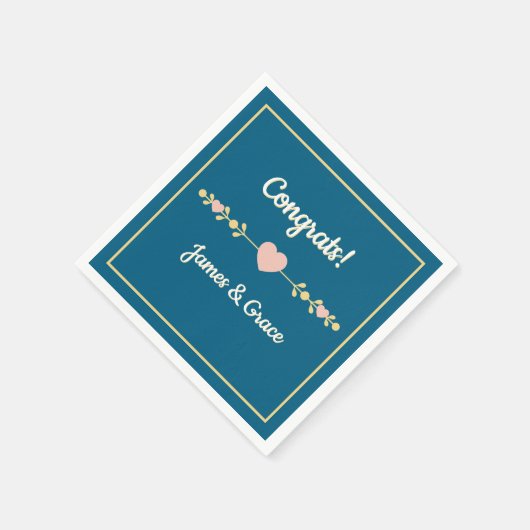 Harten! Aangepaste verlovingsfeestje Servet (Hoek)