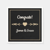 Harten! Aangepaste verlovingsfeestje Servet (Voorkant)