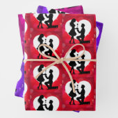 Harten Aanzoek Silhouet Collectie Inpakpapier Vel (In situ)