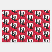 Harten Aanzoek Silhouet Collectie Inpakpapier Vel (Voorkant)