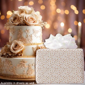 Harten - aardetonen rustiek op witte cement cadeaupapier