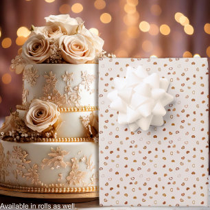 Harten - Aardtoon op wit cement Inpakpapier Vel