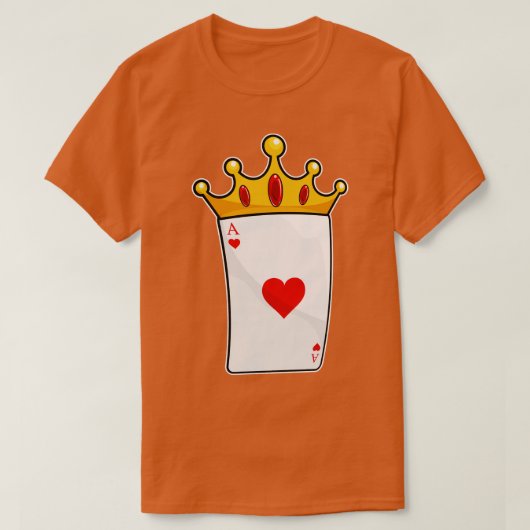 Harten Aas met kroon T-shirt (Design voorkant)