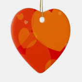 Harten achtergrond in rood, versierend keramisch ornament (Rechts)