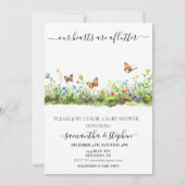 Harten Aflutter Vlinder Wildflower Kaart (Voorkant)