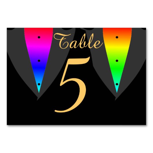 Harten Aglow met Pride Gay Trouwtafel Kaart (Achterkant)