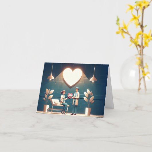 Harten Alight Kaart (Gele Bloem)