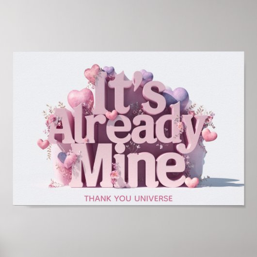 *~* Harten Ap85 Wet van Attractie Manifesteren Poster (Voorkant)