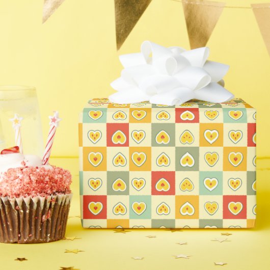 Harten Appels Cadeaupapier (Verjaardagsfeest)