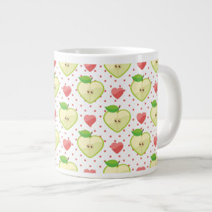 Harten Appels met Roze Stippen En Harten Grote Koffiekop