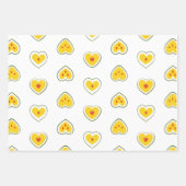 Harten appels patroon inpakpapier vel (Voorkant 3)