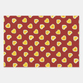 Harten appels patroon inpakpapier vel (Voorkant)