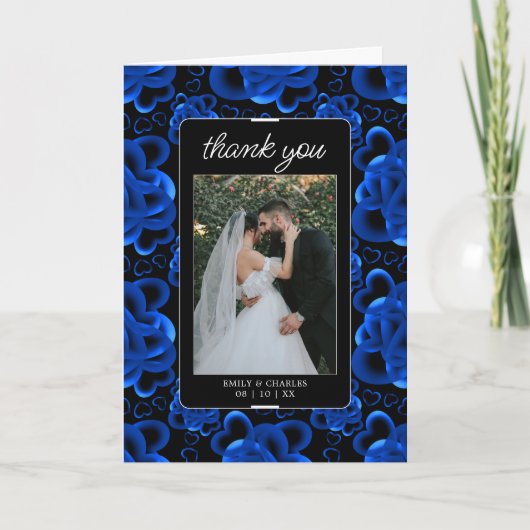 Harten Avolop bruiloft Bedankkaart (Voorkant)