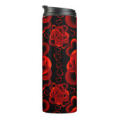 Harten Avolop rood patroon Thermosbeker (Geroteerd rechts)