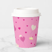 Harten ballon en kronen. papieren bekers (Achterkant)