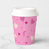 Harten ballon en kronen. papieren bekers (Rechts)