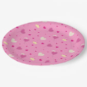 Harten ballon en kronen. papieren bordje (Gekanteld)