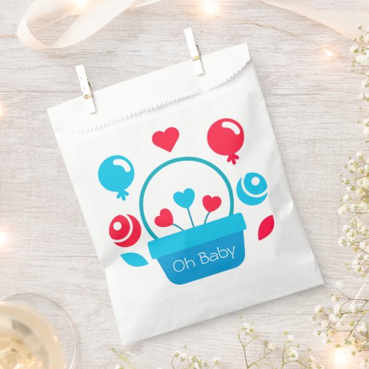 Harten, ballonnen en hartmand bedankzakje (Geknipt)