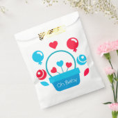 Harten, ballonnen en hartmand bedankzakje (Gezegeld)