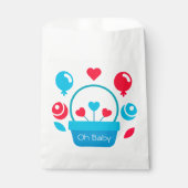 Harten, ballonnen en hartmand bedankzakje (Voorkant)