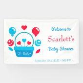 Harten, ballonnen en hartmand spandoek (Horizontaal)