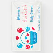 Harten, ballonnen en hartmand spandoek (Verticaal)