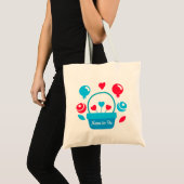 Harten, ballonnen en hartmand tote bag (Voorkant (product))