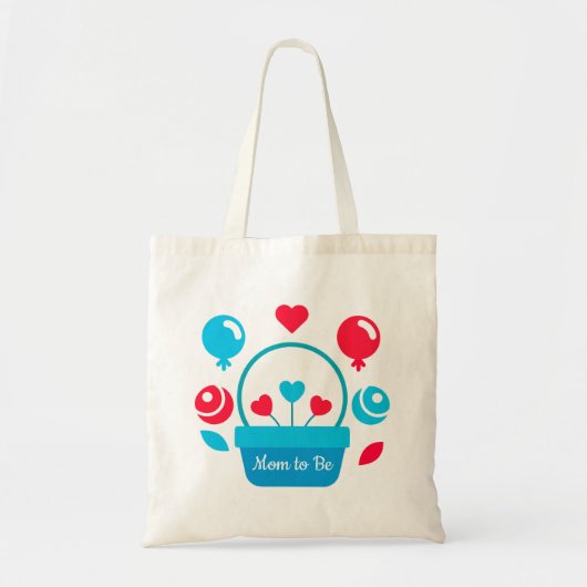 Harten, ballonnen en hartmand tote bag (Voorkant)