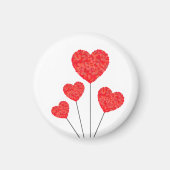 Harten Ballonnen Illustratie Ontwerp Magneet (Voorkant)