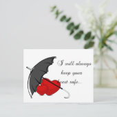 Harten beschermd door liefde briefkaart (Staand voorkant)