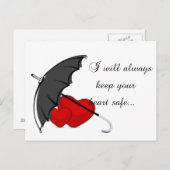 Harten beschermd door liefde briefkaart (Voorkant / Achterkant)