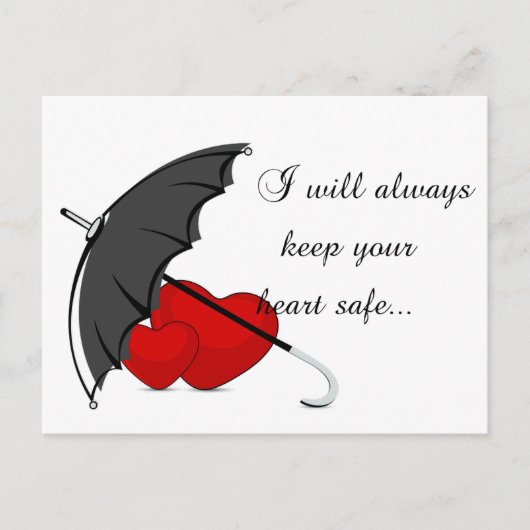 Harten beschermd door liefde briefkaart (Voorkant)