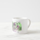  harten bij groene en Paarse Waterverf was Espresso Kop (Voorkant rechts)