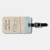 Harten bij kattenparen bagagelabel (Voorkant horizontaal)