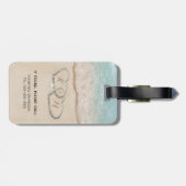 Harten bij kattenparen bagagelabel (Achterkant horizontaal)