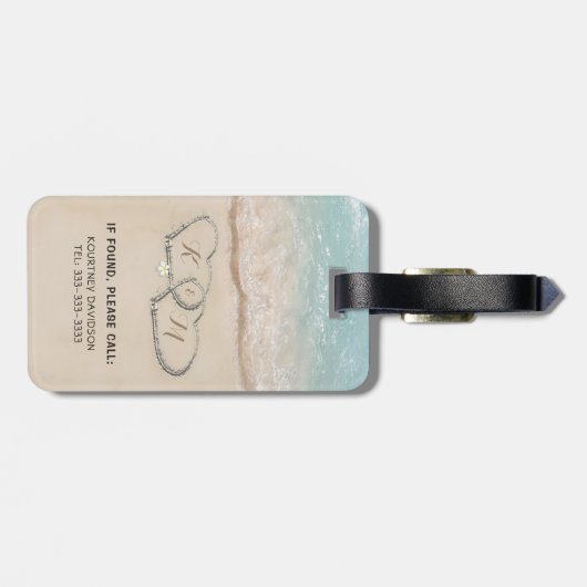 Harten bij kattenparen bagagelabel (Achterkant horizontaal)