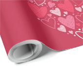 Harten binnen hart cadeaupapier (Rol Hoek)