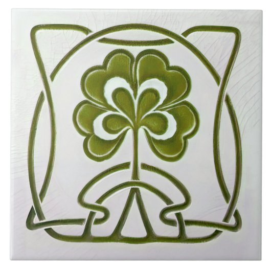 Harten bloem  decor Wessel Cer Tegeltje (Voorkant)