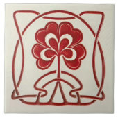 Harten bloem  decor Wessel Tegeltje (Voorkant)