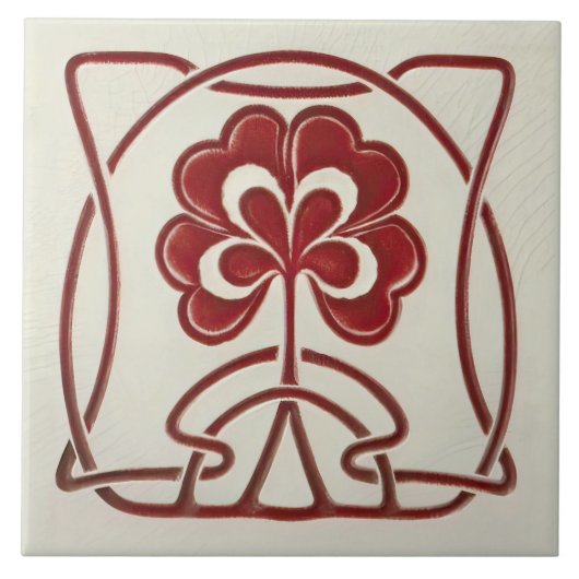 Harten bloem  decor Wessel Tegeltje (Voorkant)