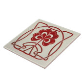 Harten bloem  decor Wessel Tegeltje (Zijkant)