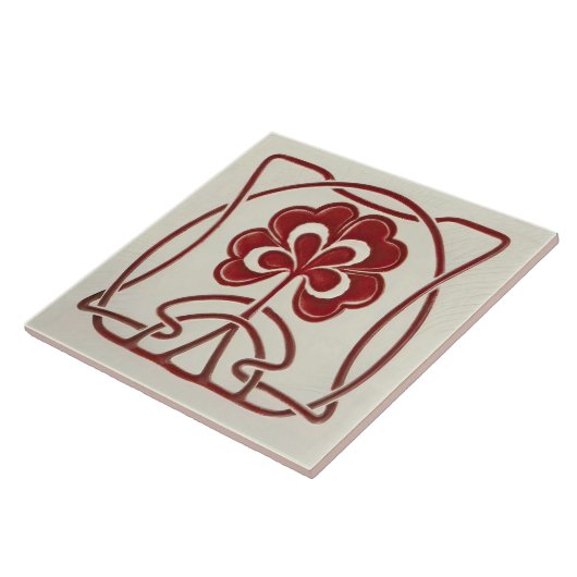 Harten bloem  decor Wessel Tegeltje (Zijkant)