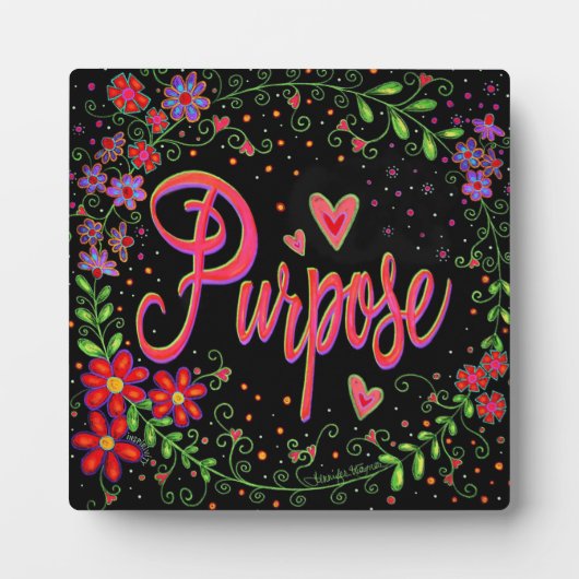  harten bloemen grillig zwart doel fotoplaat (Voorkant)