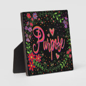  harten bloemen grillig zwart doel fotoplaat (Voorkant)