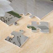 Harten, bloemen op oud briefkaart legpuzzel (Zijkant)