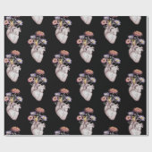 Harten Bloemen Patroon                             Cadeaupapier (Vlak)