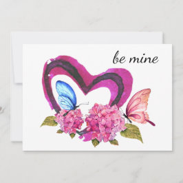 Harten, Bloemen & Vlinders Valentijn Kaart